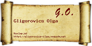 Gligorovics Olga névjegykártya