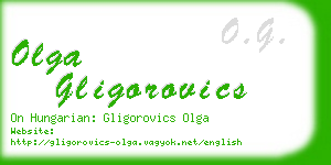 olga gligorovics business card